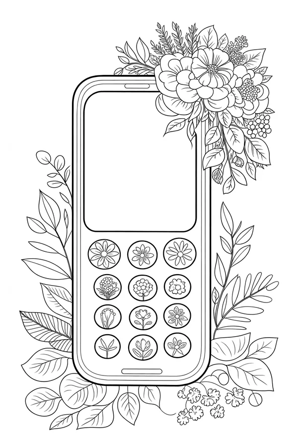 A Giant Vintage Mobile Brick Coloring Page