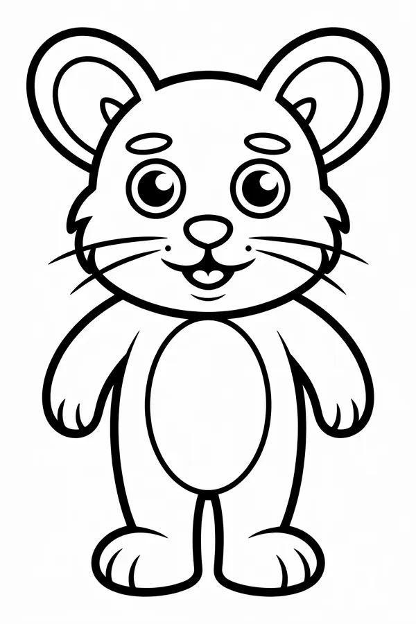 Summer Camp Simple Design Coloring Page