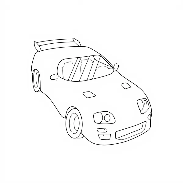 car Convert This Image Into A Coloring Page Illustration by <a href="https://unsplash.com/@tashakostyuk?utm_source=unspl