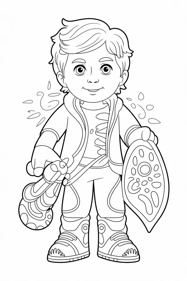 Simple Mandala Coloring Page for Kids – Relaxing Printable Coloring Page