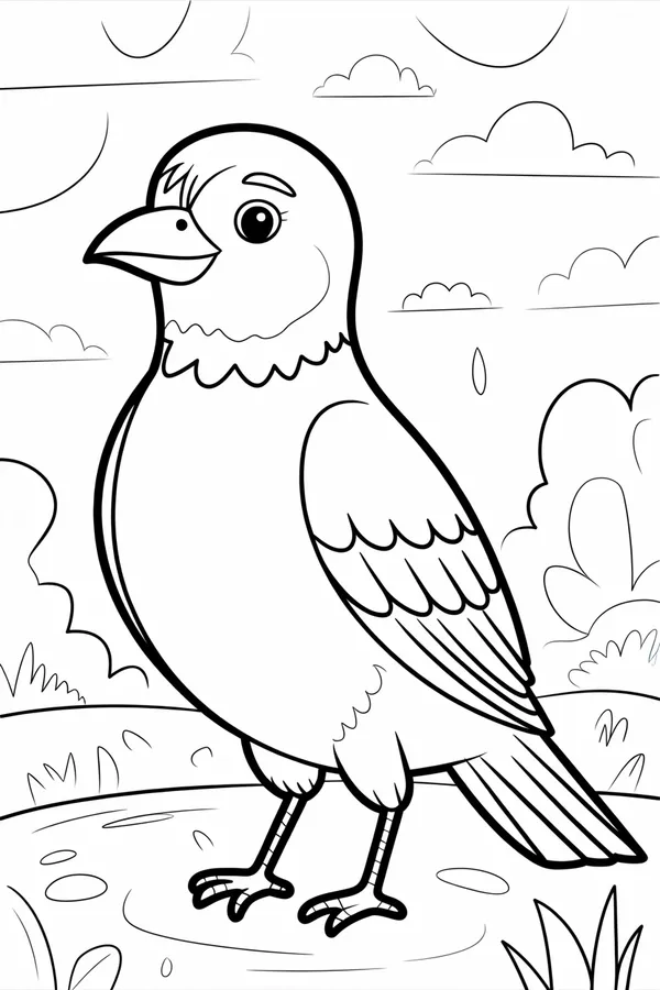 Bird Coloring Page