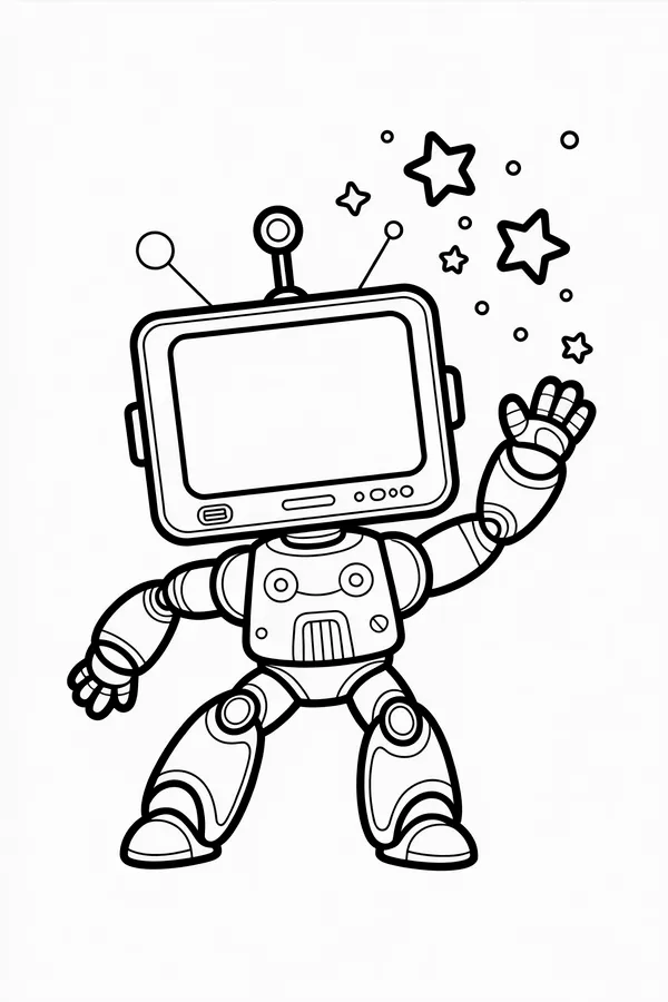 A Handheld Game Console With Coloring Page