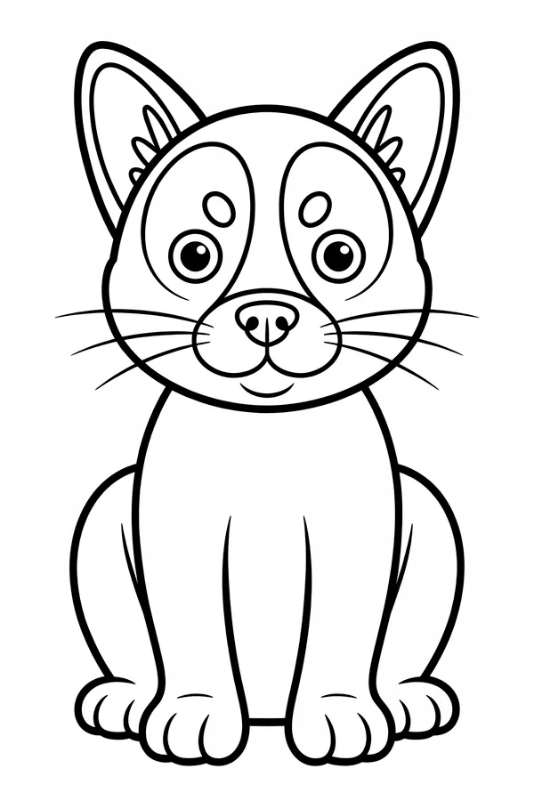 Cute Animal Soccer Front-Facing Sit Coloring Page free printable coloring page