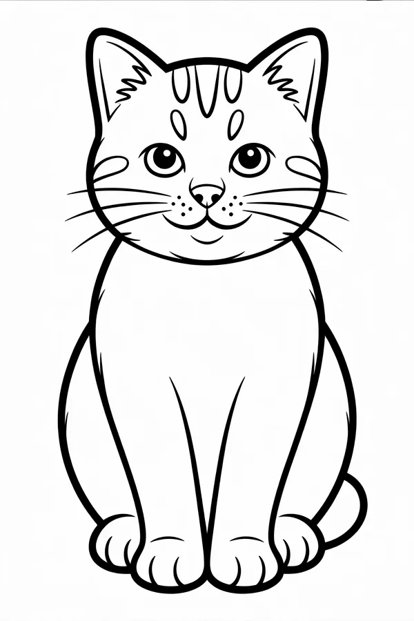 Cat Coloring Page
