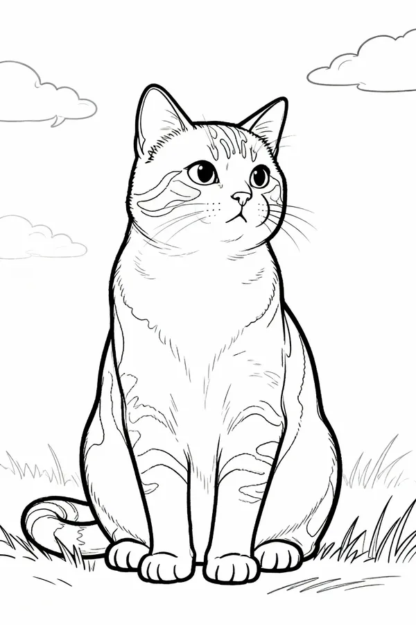 Cat Coloring Page