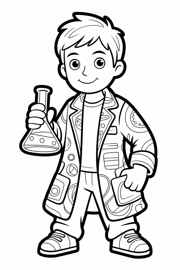 Black And White Line Art Coloring Page