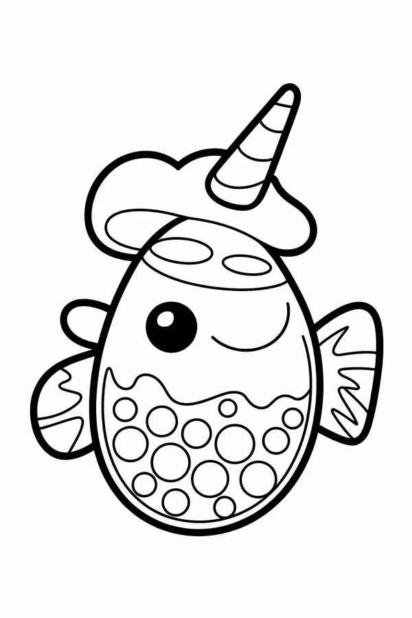 A Single Boba Milk Tea Coloring Page