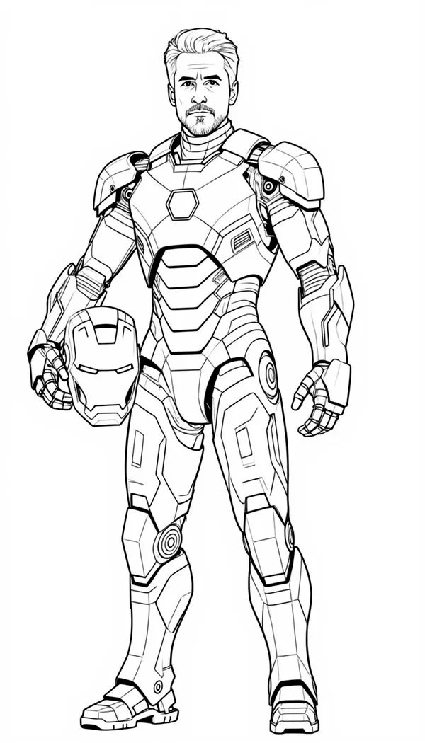 Iron Man Photo Coloring Page