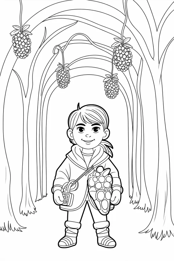 A Hallway Made Of Arched Coloring Page