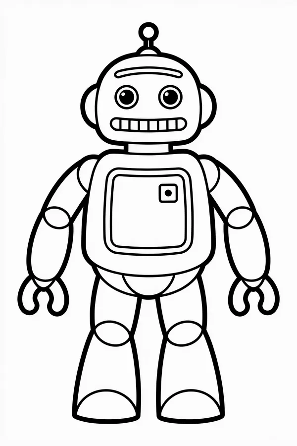 Robot Coloring Page