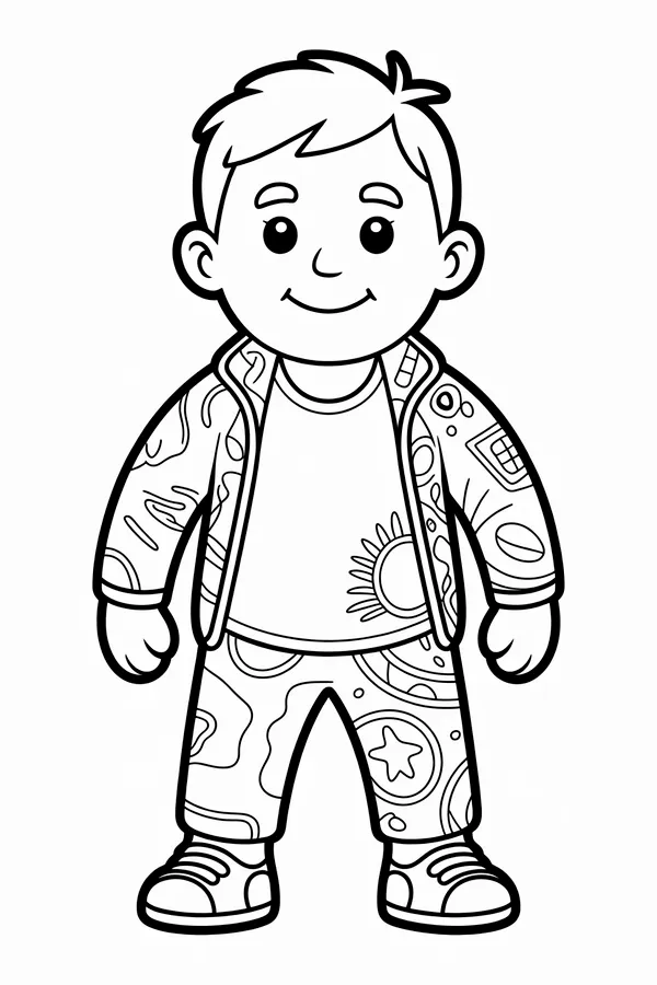 Emotion Faces Coloring Page – Learning Feelings Printable Line Art Coloring Page