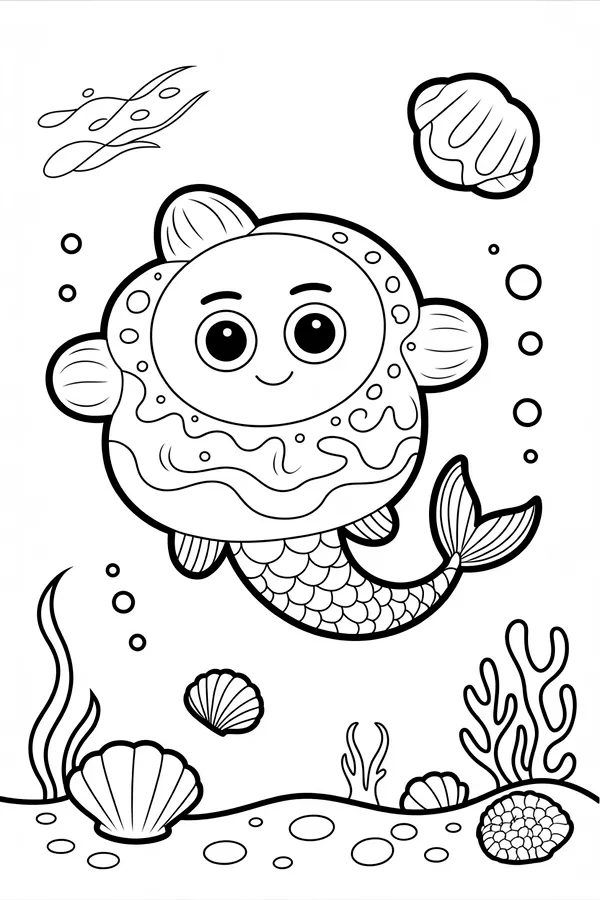 A Friendly Octopus Monster Made Coloring Page