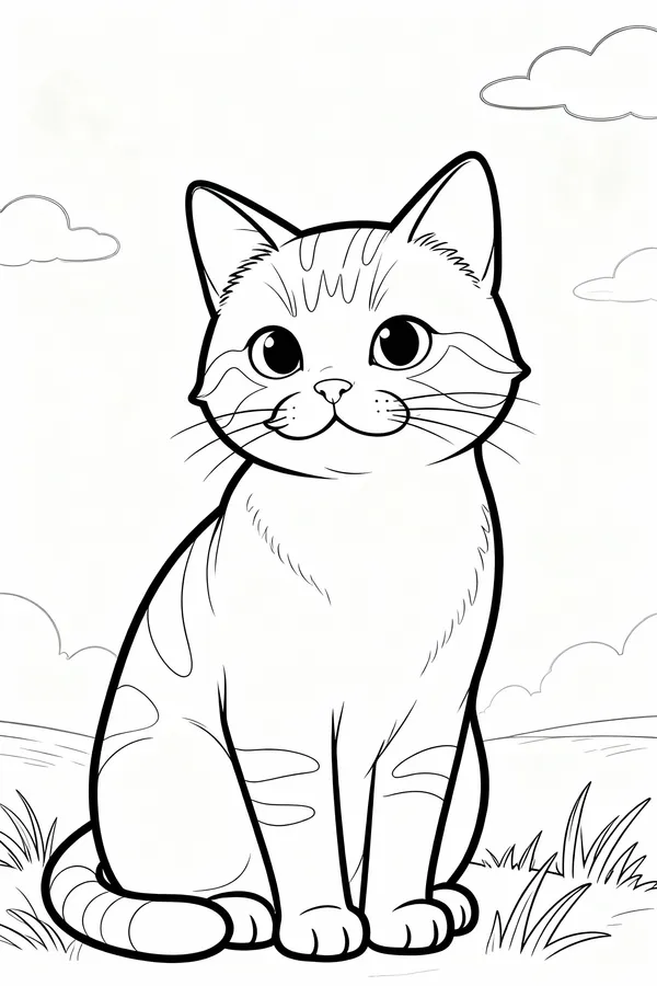 Cat Coloring Page