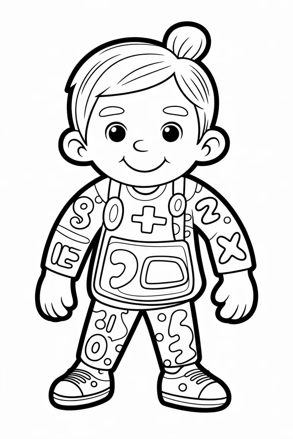 Simple Black And White Coloring Coloring Page