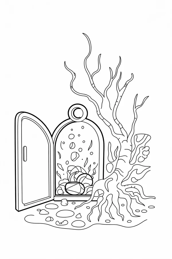 A Small Trapdoor In The Coloring Page