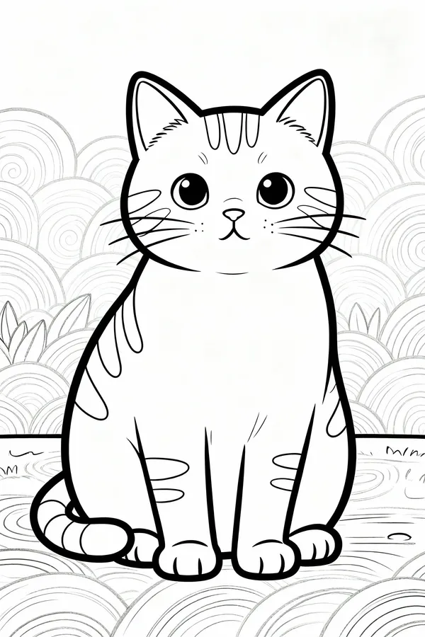 Cat Coloring Page