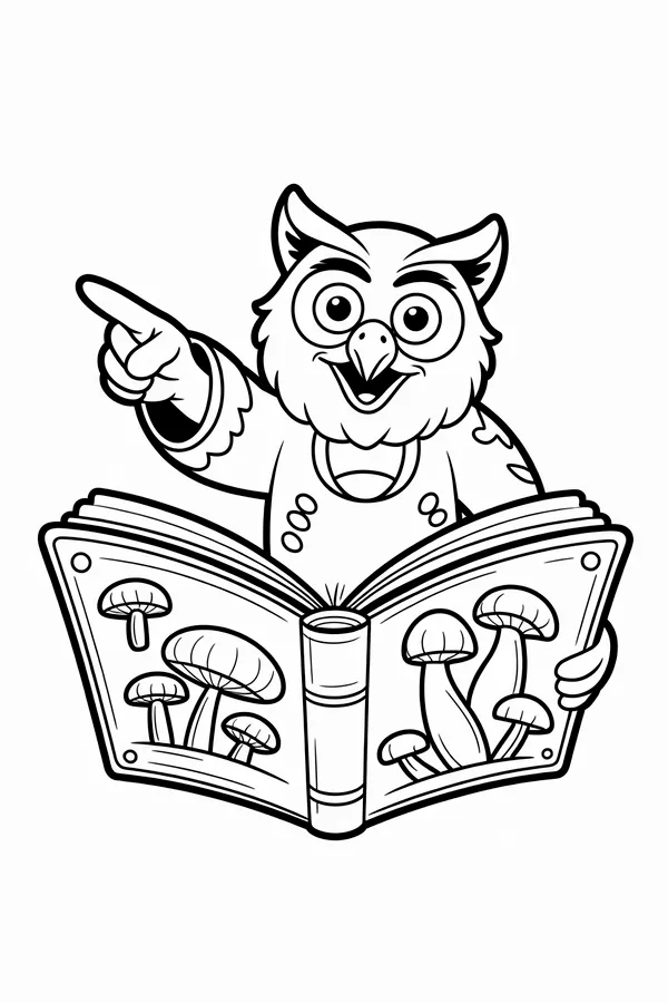 A Giant Open Recipe Book Coloring Page
