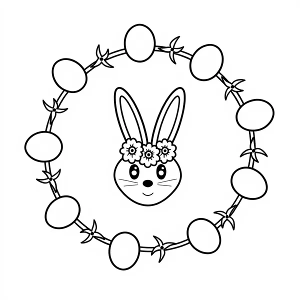 Cute bunny Convert This Image Into A Coloring Page